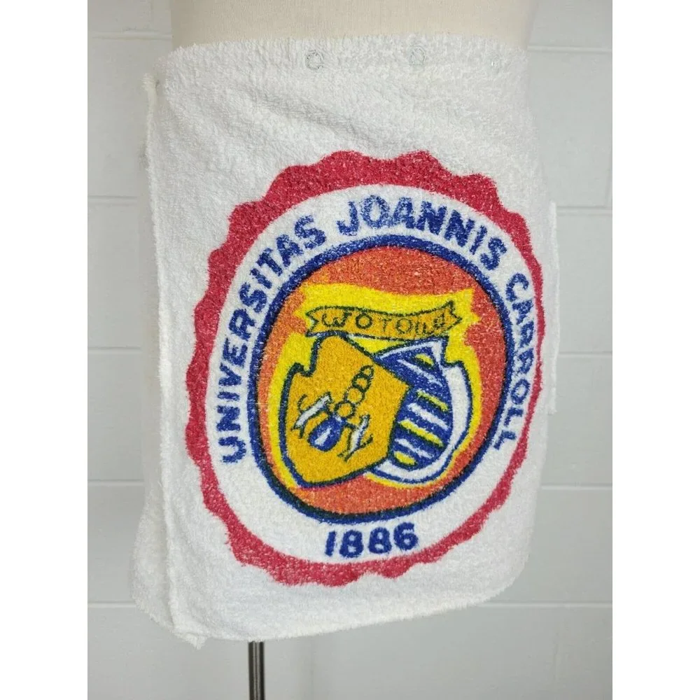 Vtg 1940s 1950s John Carroll University Santa Anita Cotton‎ Terry Towel Wrap M
